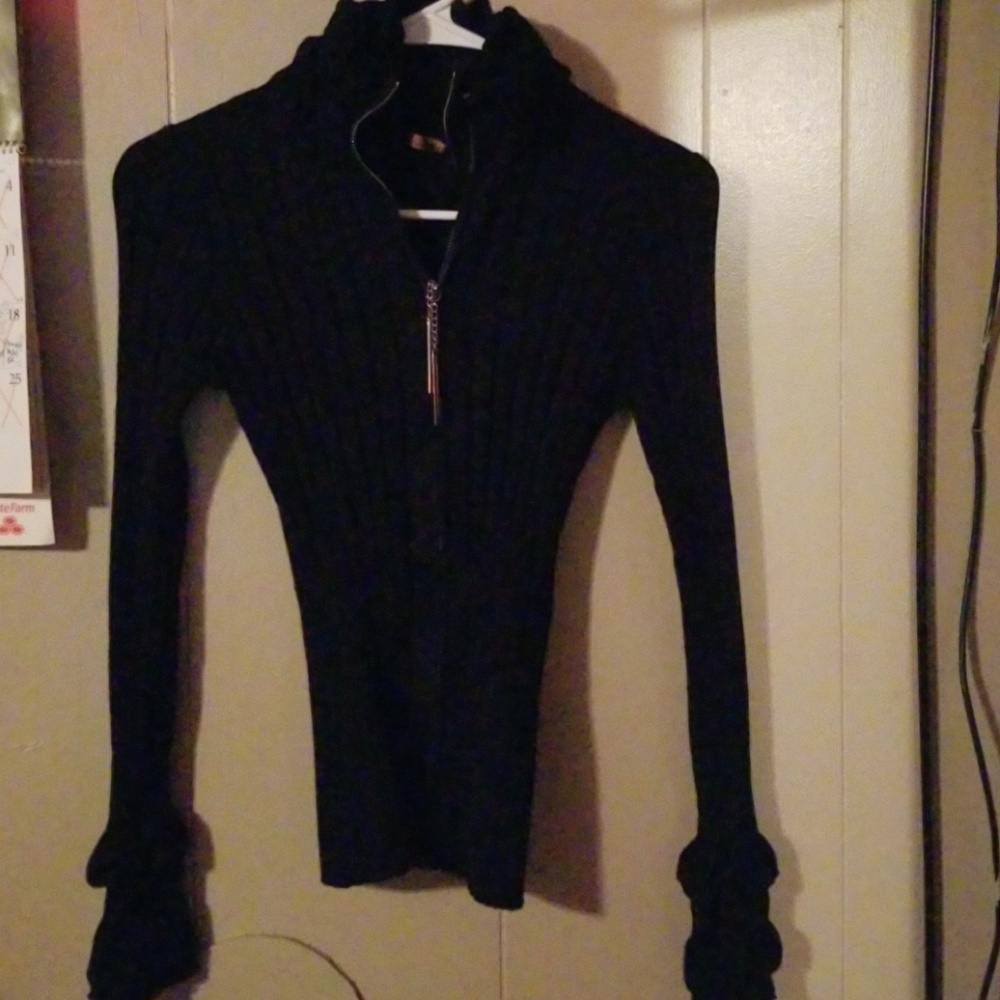 NWOT Belldini Black Ribbed Cardigan